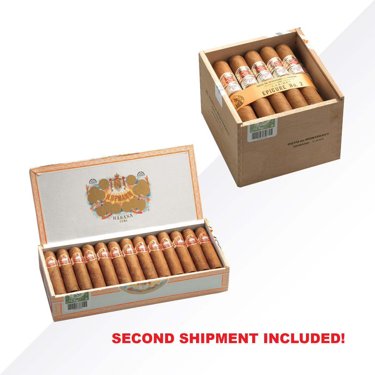 HdM إبيكيور رقم 2، 25 سيجارًا + H. Upmann Half Corona، 25 سيجارًا
